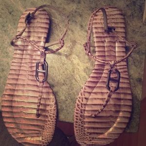 Tory Burch charcoal grey sandals